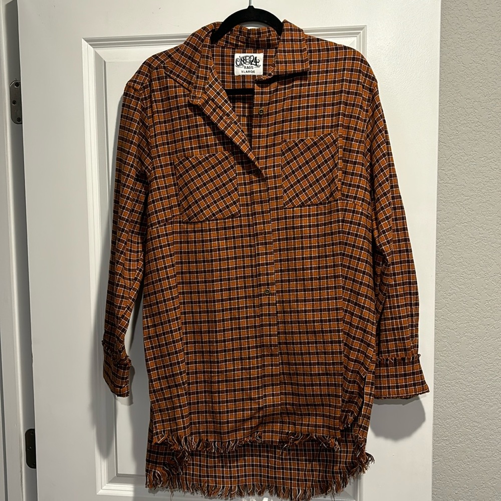 Distressed Button Up Tunic